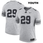 Youth NCAA Ohio State Buckeyes Zach Hoover #29 College Stitched No Name Authentic Nike Gray Football Jersey AH20P28FD